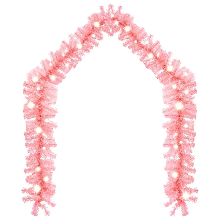 Guirlande de Noël avec lumières LED 20 m Rose - 3
