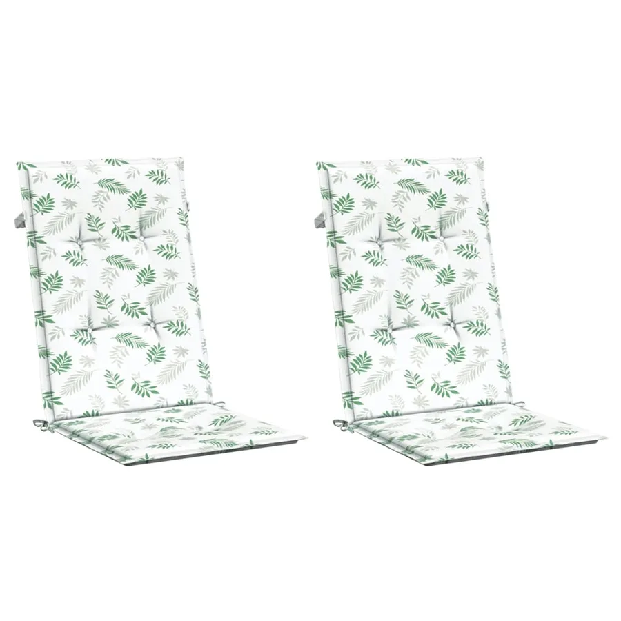 Coussins de chaise à dossier haut lot de 2 modèle de feuille - 3