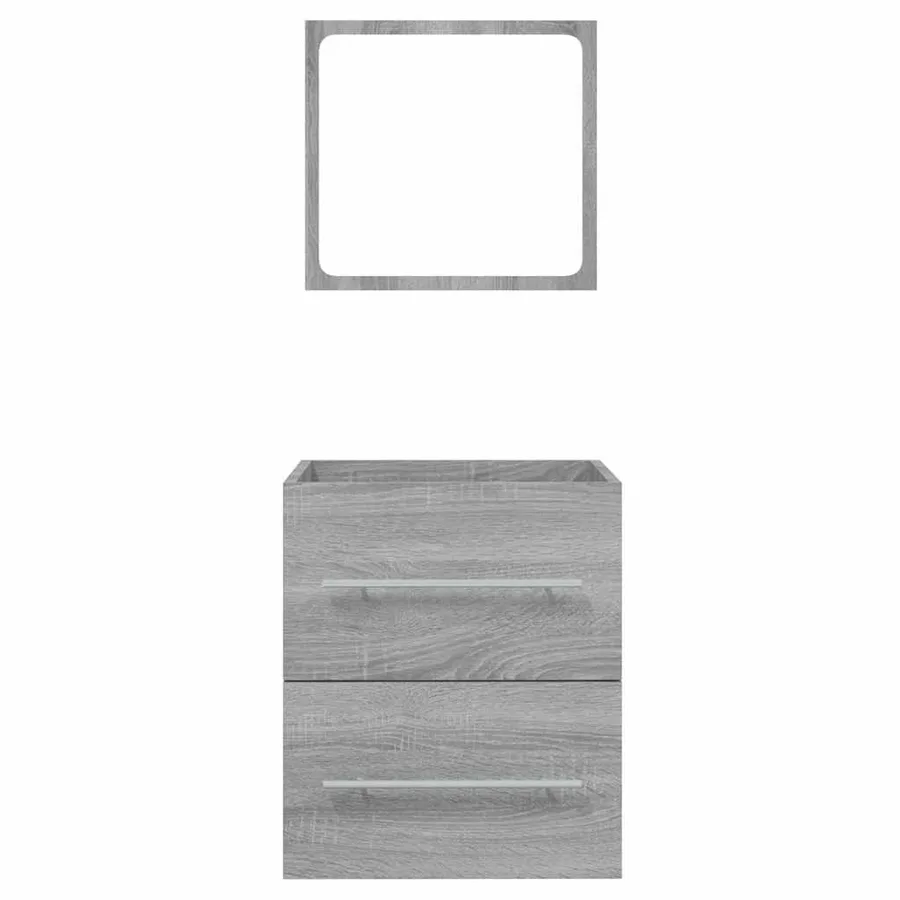 Armoire de salle de bain avec miroir Sonoma gris 41x38,5x48 cm - 5