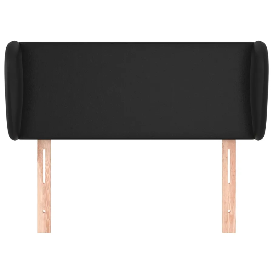 Tête de lit avec oreilles Noir 103x23x78/88 cm Similicuir - 3