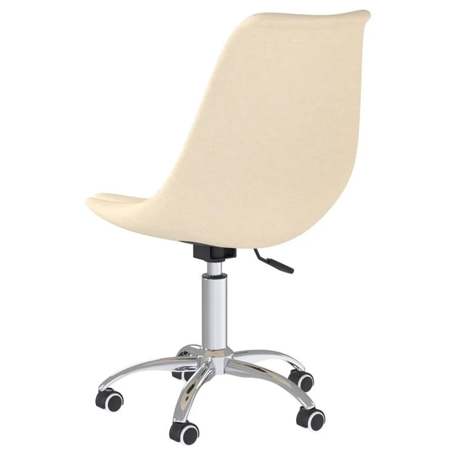 Chaises pivotantes à manger lot de 4 Crème Tissu - 5