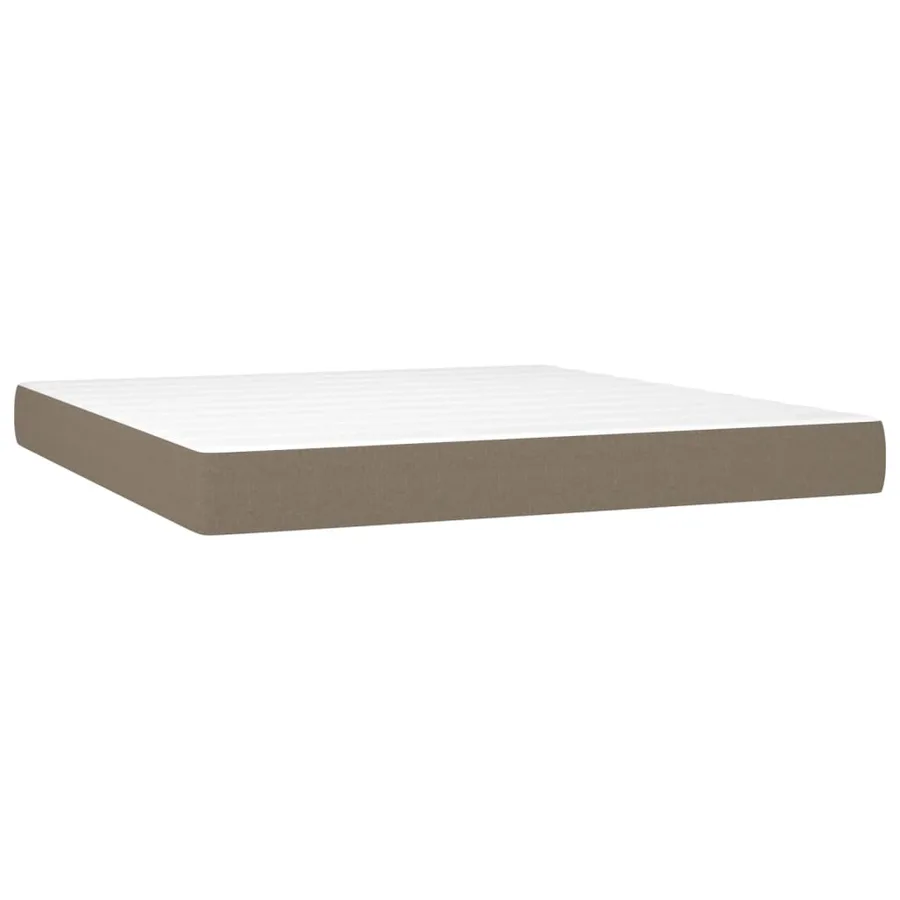 Matelas de lit à ressorts ensachés fermeté moyenne Taupe 180x200x20 cm Tissu - 2