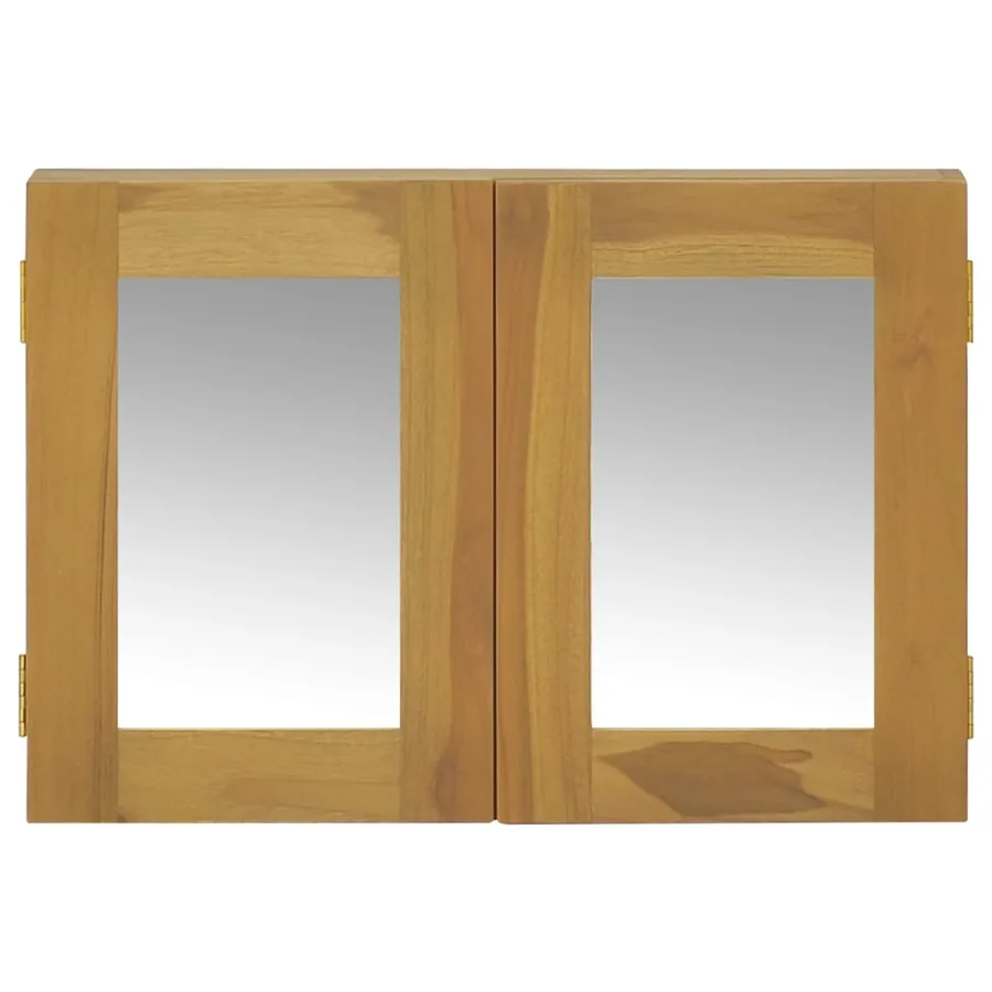 Armoire à miroir 60x10x40 cm Bois de teck solide - 2