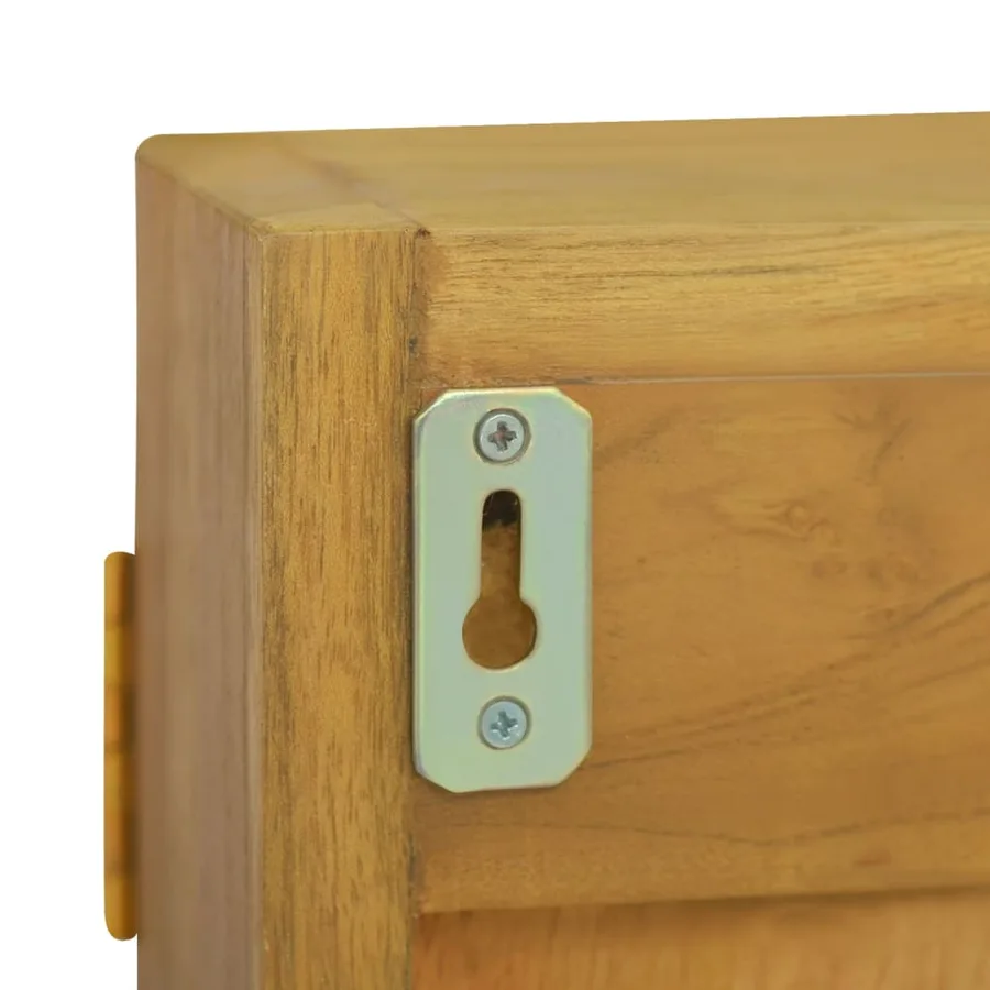 Armoire à miroir 60x10x40 cm Bois de teck solide - 8