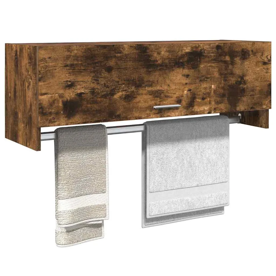 Garde-robe Chêne fumé 100x32,5x35 cm Bois d'ingénierie - 4