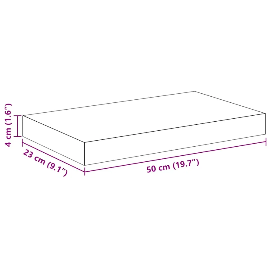 Étagères flottantes 2 pcs chêne et blanc 50x23,5x3,8 cm MDF - 16