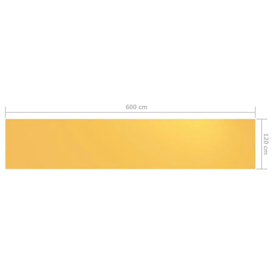 Écran de balcon Jaune 120x600 cm Tissu Oxford - 5