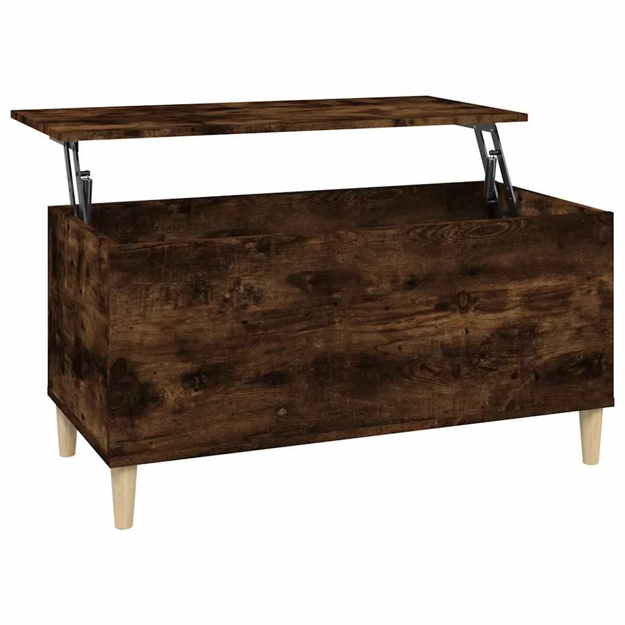Table basse Chêne fumé 90x44,5x45 cm Bois d'ingénierie - 2