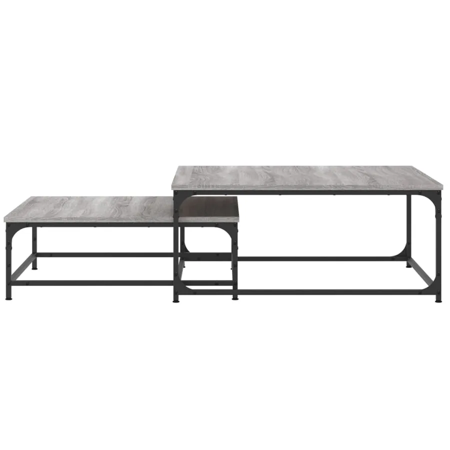 Tables basses gigognes 2 pcs sonoma gris bois d'ingénierie - 4