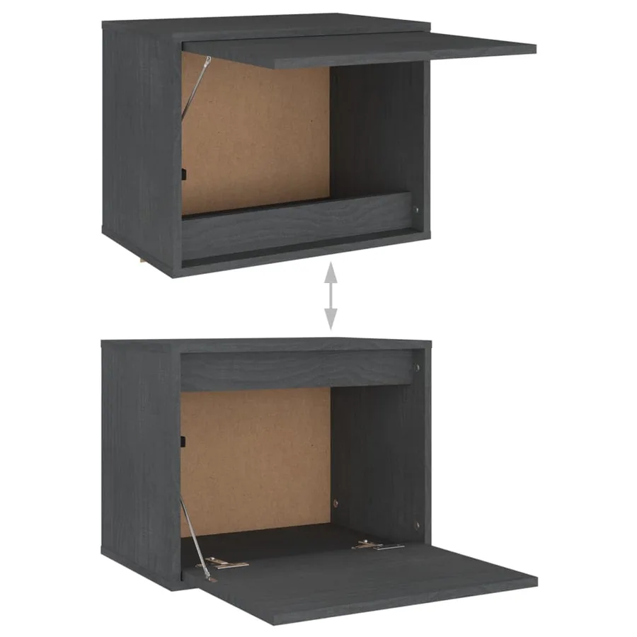 Meubles TV 4 pcs Gris Bois massif de pin - 6