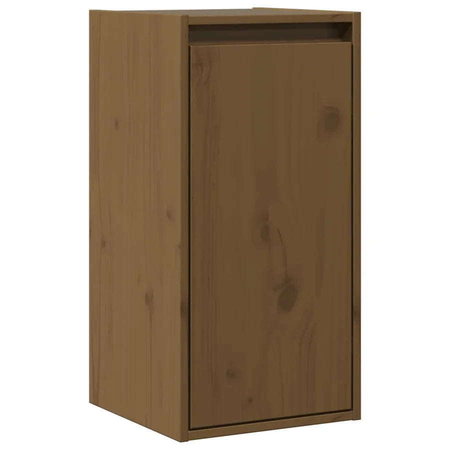 Armoires murales 2pcs Marron miel 30x30x60cm Bois de pin massif - 7