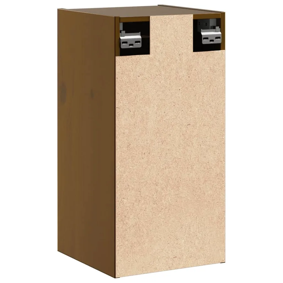 Armoires murales 2pcs Marron miel 30x30x60cm Bois de pin massif - 9