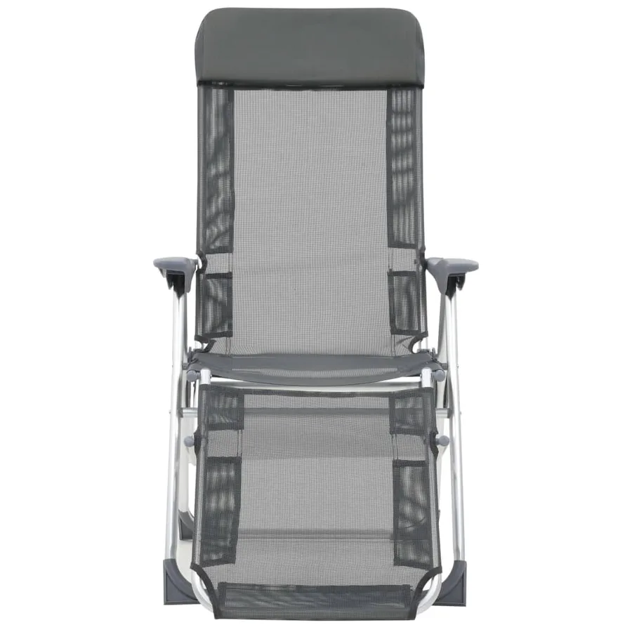 Chaises de camping pliantes et repose-pied lot de 2 textilène - 3