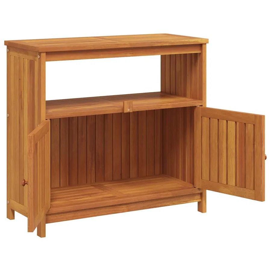 Table console de jardin 80x35x75 cm bois massif d'acacia - 4