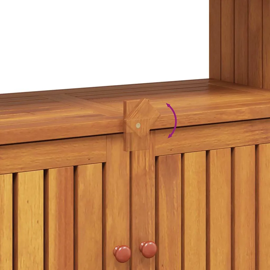 Table console de jardin 80x35x75 cm bois massif d'acacia - 8