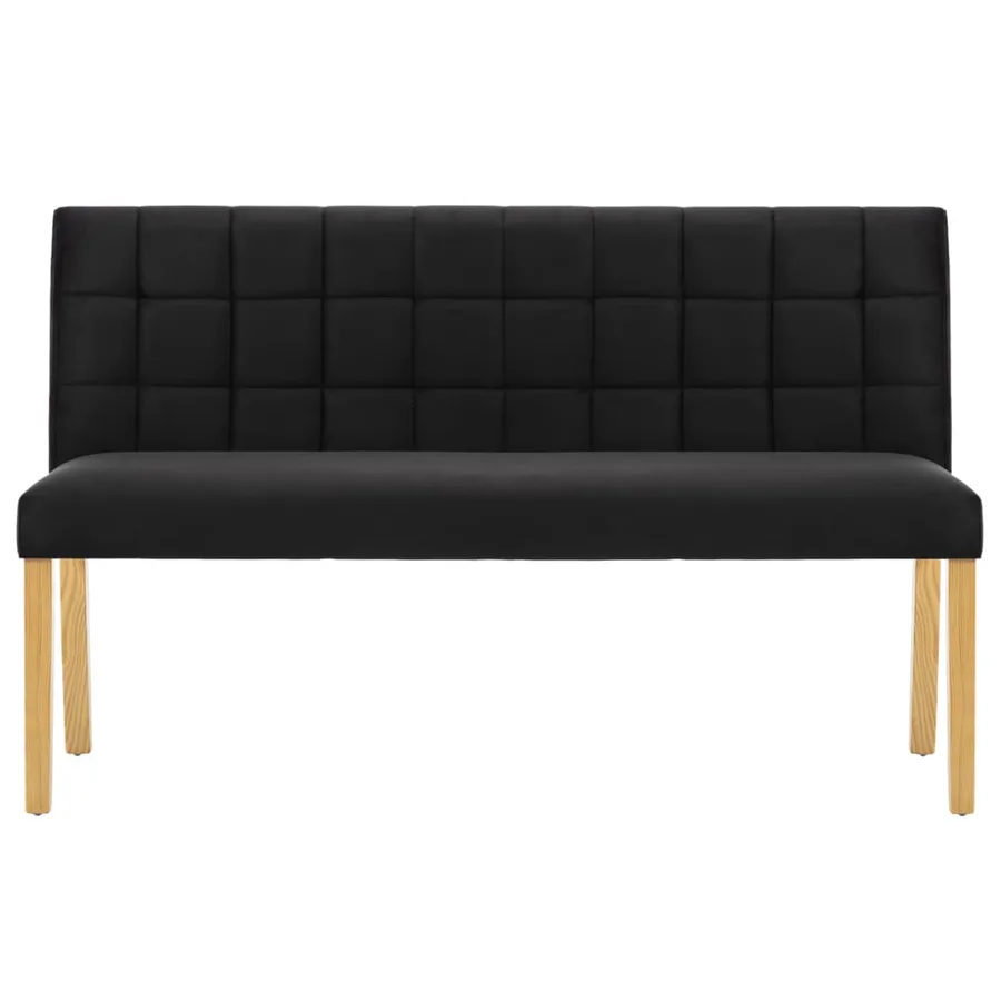 Banc 140 cm Noir Velours - 3