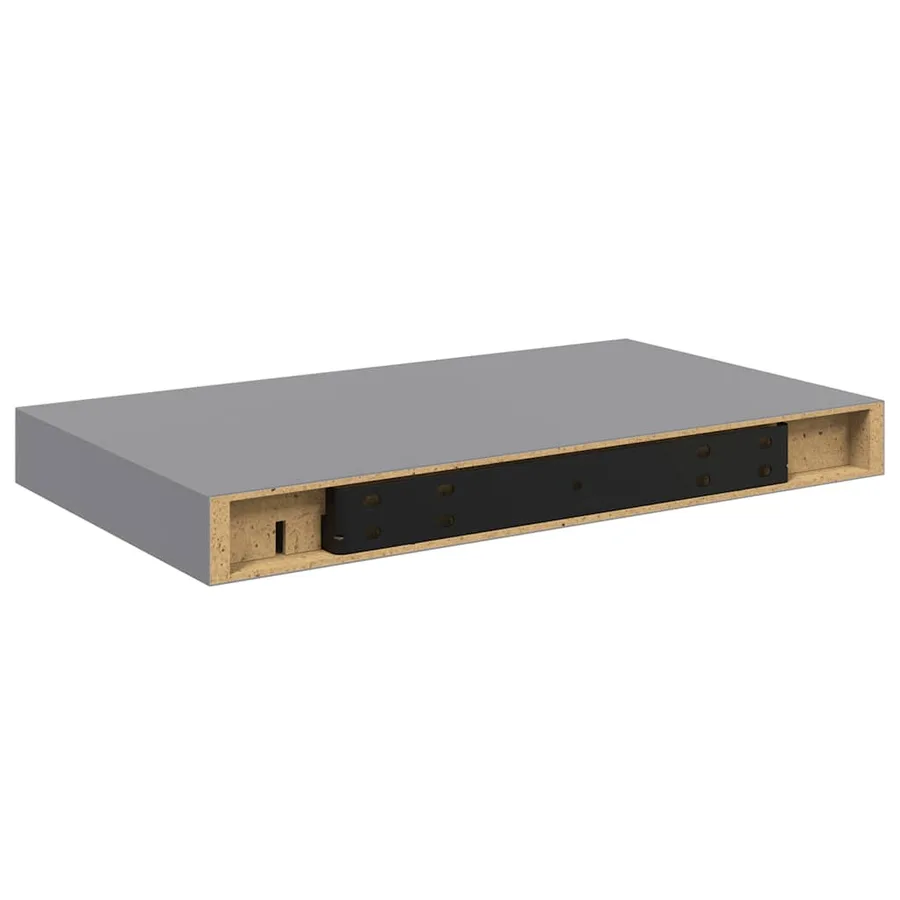 Étagères murales flottantes 2 pcs Gris 40x23,5x3,8 cm MDF - 9
