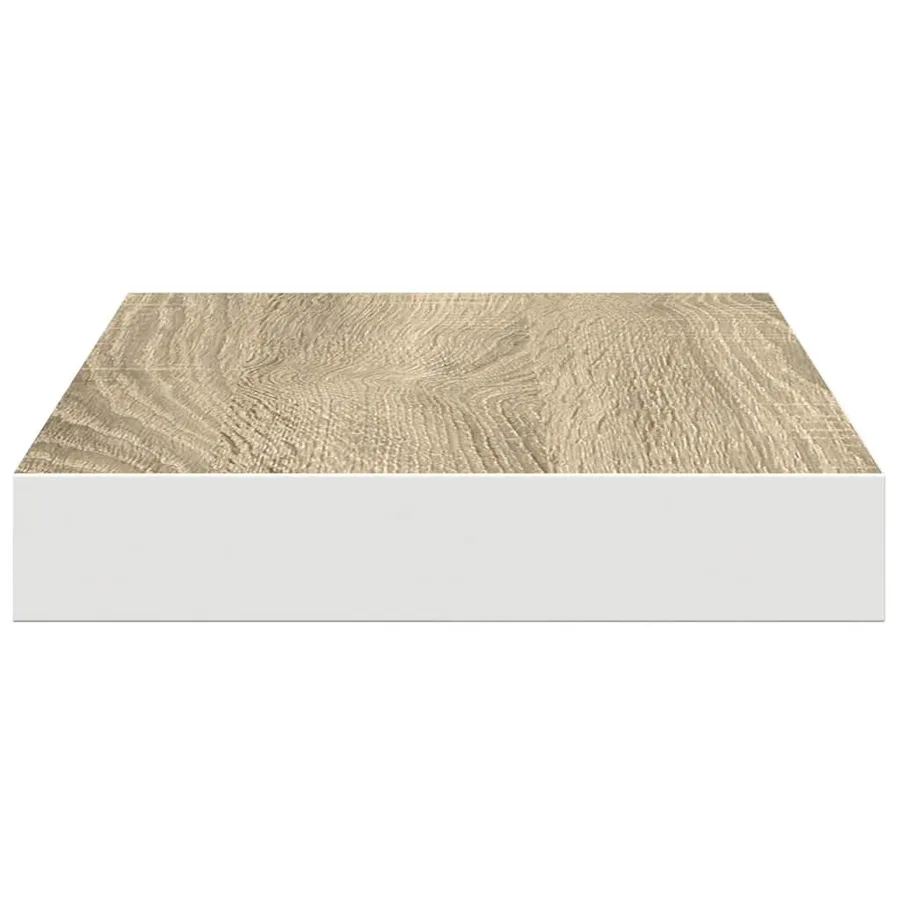 Étagères flottantes 4 pcs Chêne et blanc 40x23,5x3,8 cm MDF - 8