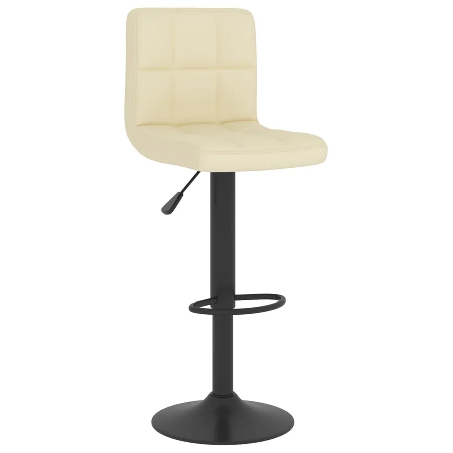 Tabourets de bar lot de 2 crème tissu - 3