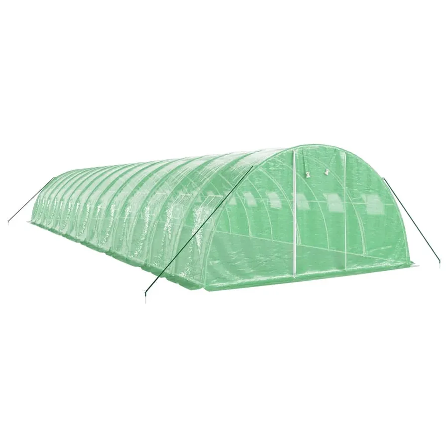 Serre avec cadre en acier vert 56 m² 14x4x2 m - 3