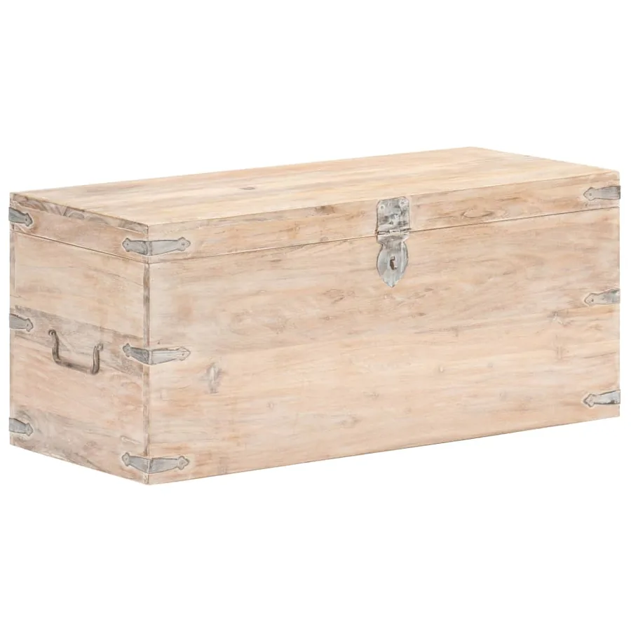 Coffre 90x40x40 cm Bois d'acacia solide