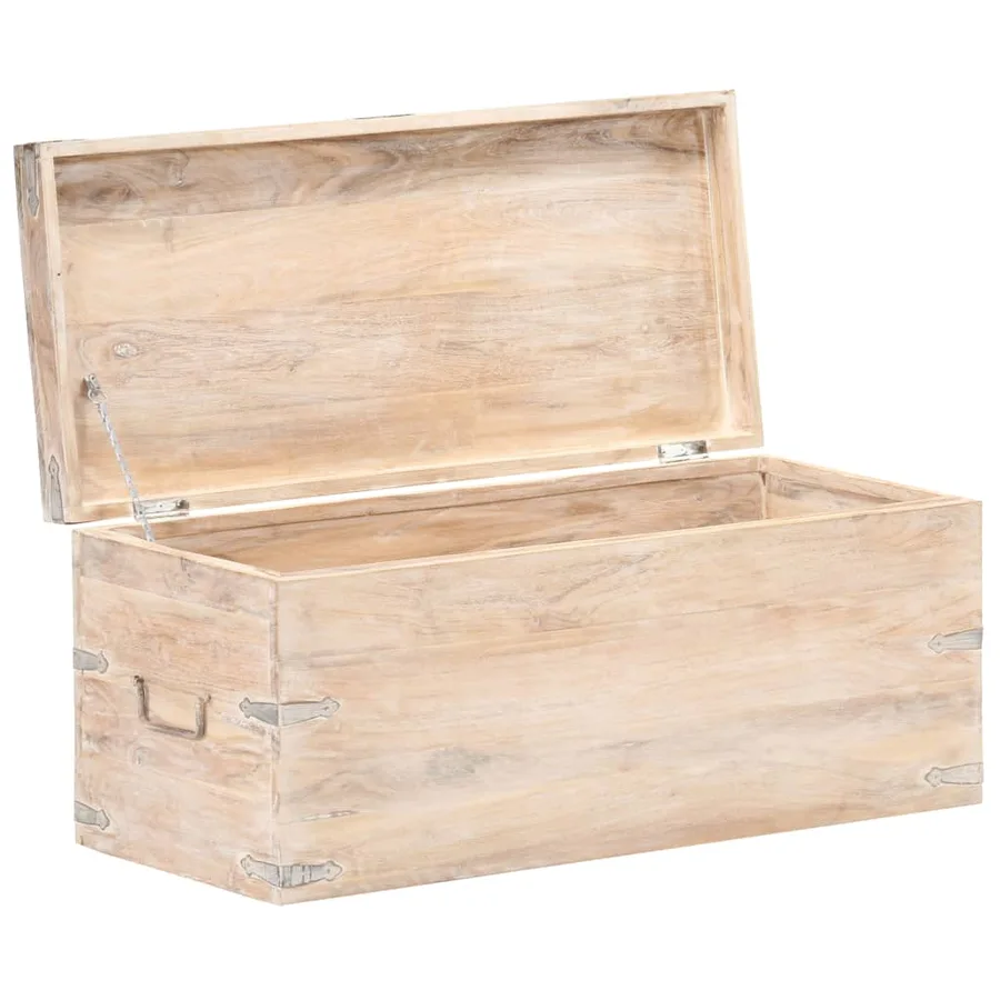 Coffre 90x40x40 cm Bois d'acacia solide - 2