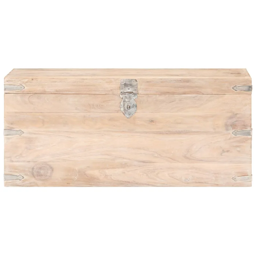 Coffre 90x40x40 cm Bois d'acacia solide - 3
