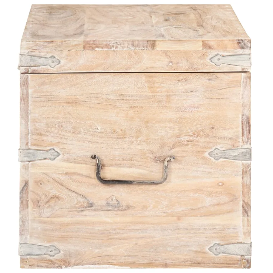 Coffre 90x40x40 cm Bois d'acacia solide - 4