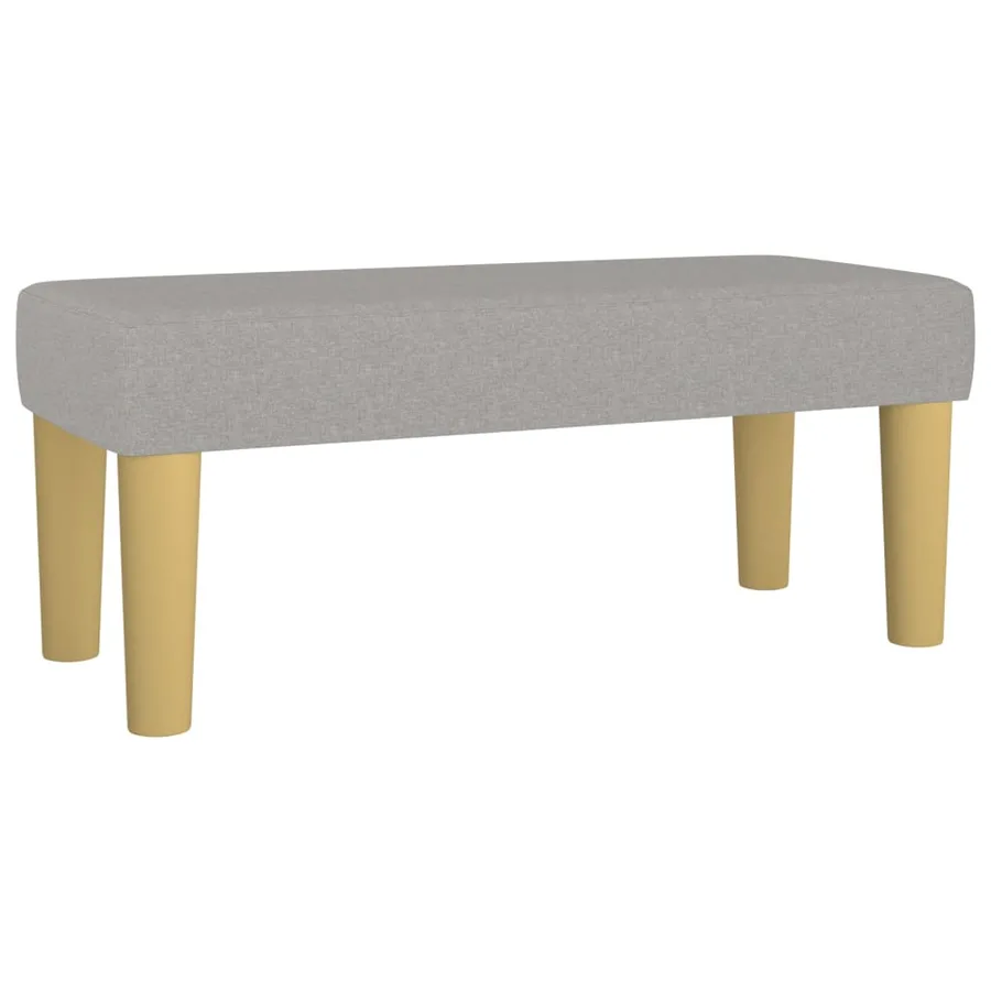 Sommier à lattes de lit avec matelas Gris clair 90x200 cm Tissu - 7