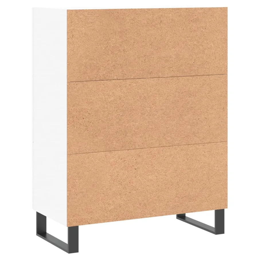 Buffet blanc 69,5x34x90 cm bois d'ingénierie - 8