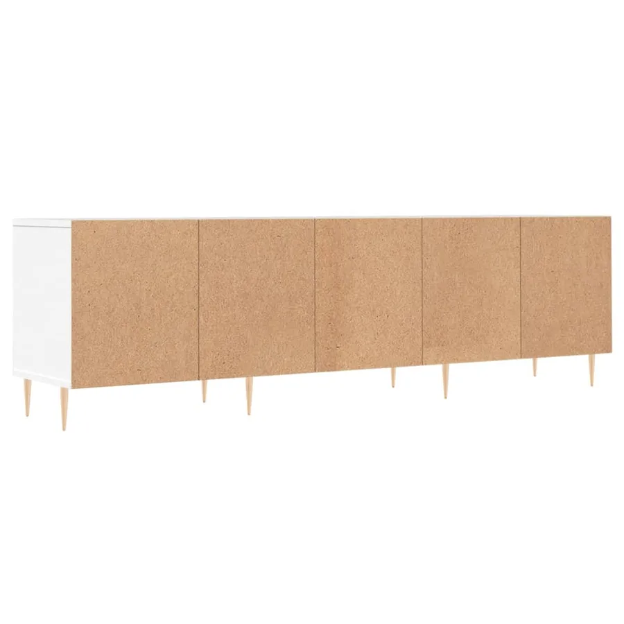 Meuble TV blanc 150x30x44,5 cm bois d'ingénierie - 8
