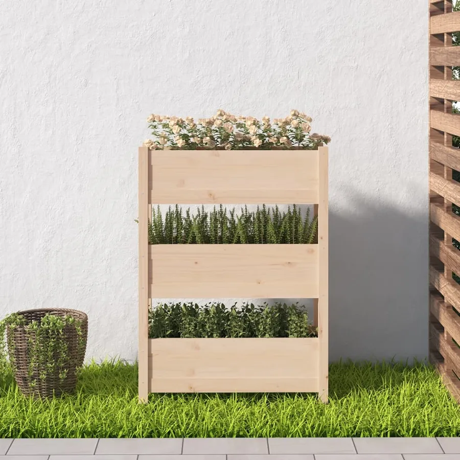 Jardinière 77x25x104,5 cm Bois massif de pin - 3
