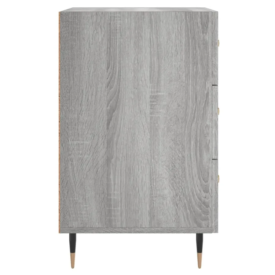 Table de chevet sonoma gris 40x40x66 cm bois d'ingénierie - 6