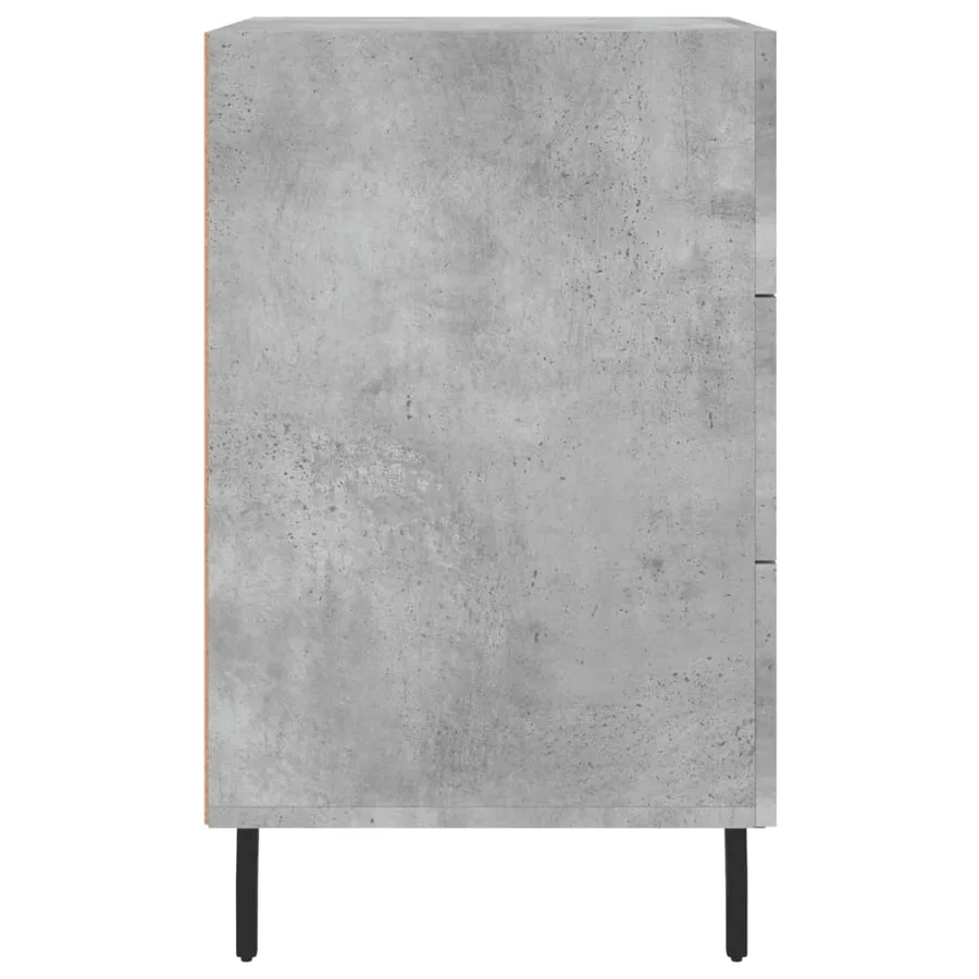 Table de chevet gris béton 40x40x66 cm bois d'ingénierie - 6