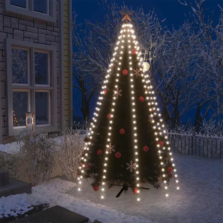 Guirlande lumineuse d'arbre de Noël 250 LED Blanc froid 250 cm