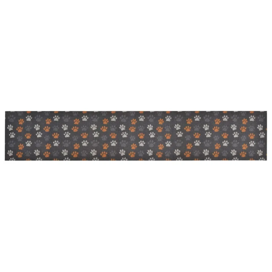 Tapis de cuisine lavable impression de pattes 60x300 cm velours - 2