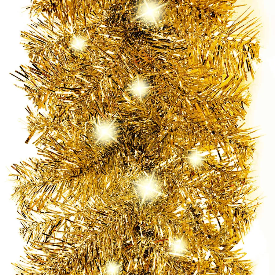 Guirlande de Noël avec lumières LED 10 m Doré - 4