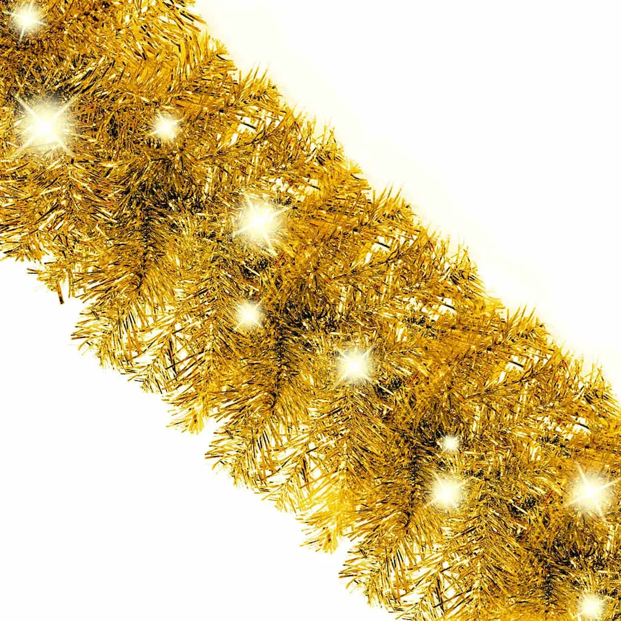 Guirlande de Noël avec lumières LED 10 m Doré - 6