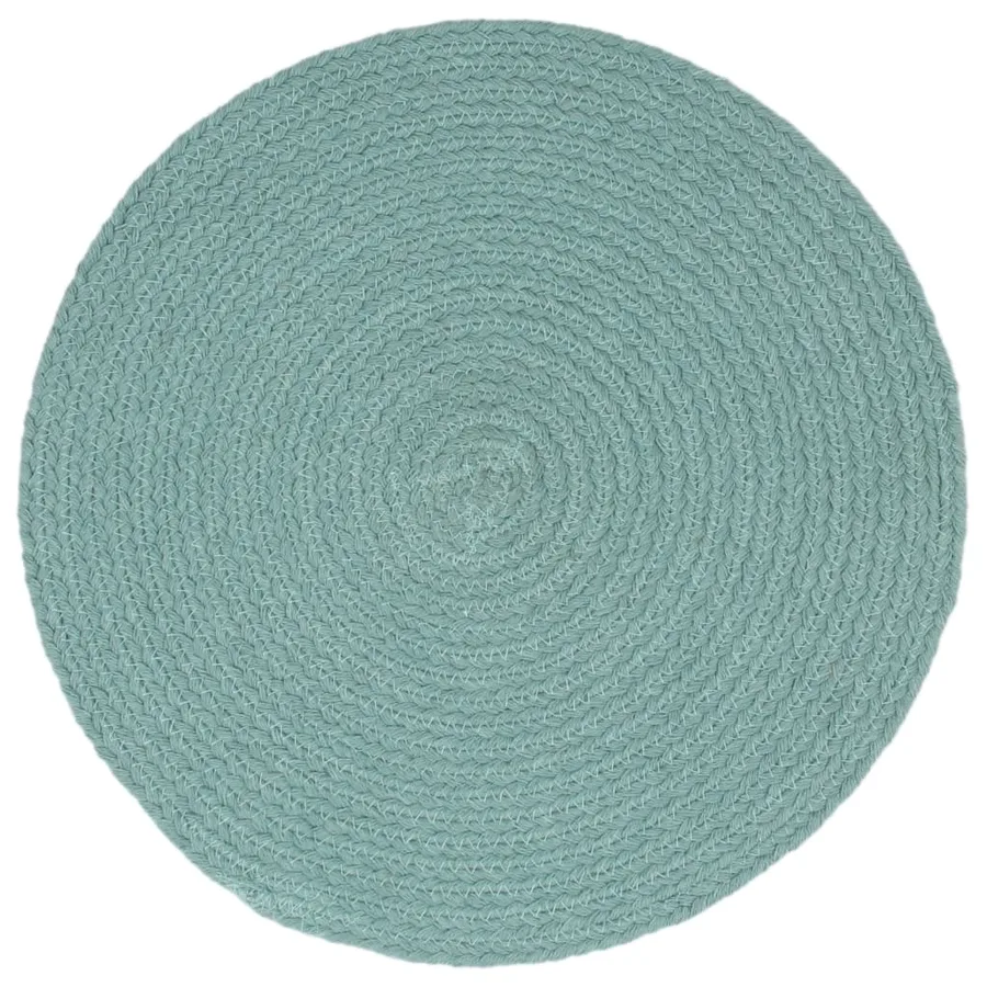 Napperons 4 pcs Vert Plain 38 cm Rond Coton - 2