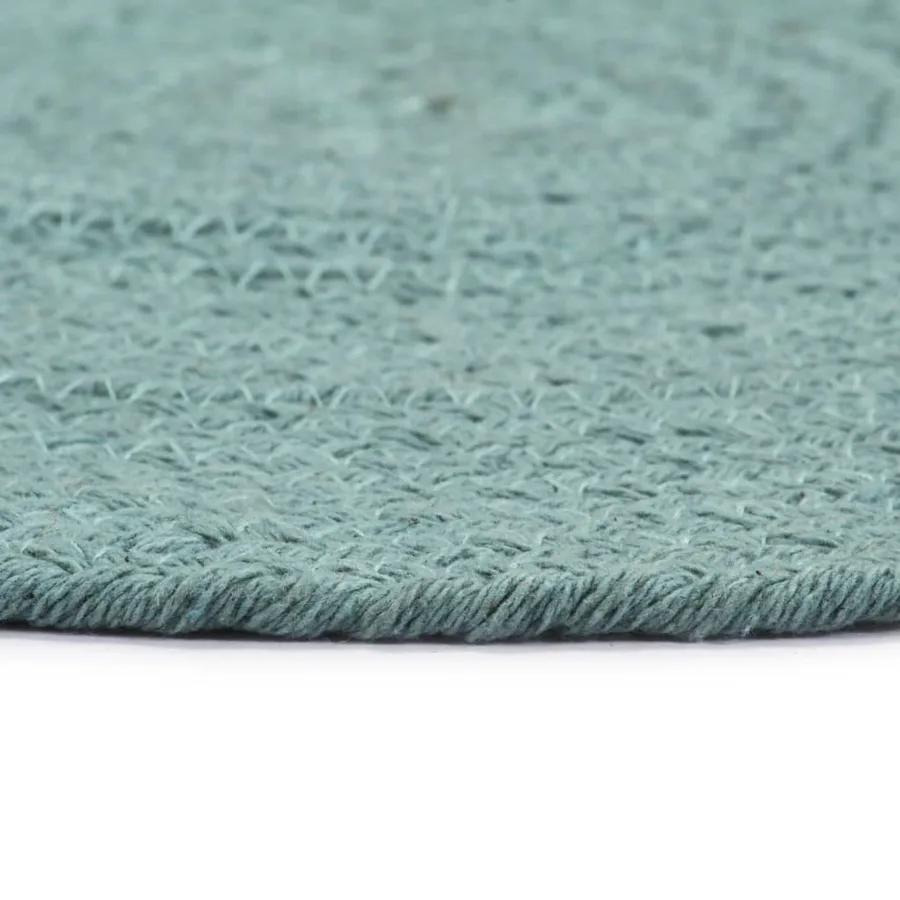 Napperons 4 pcs Vert Plain 38 cm Rond Coton - 3