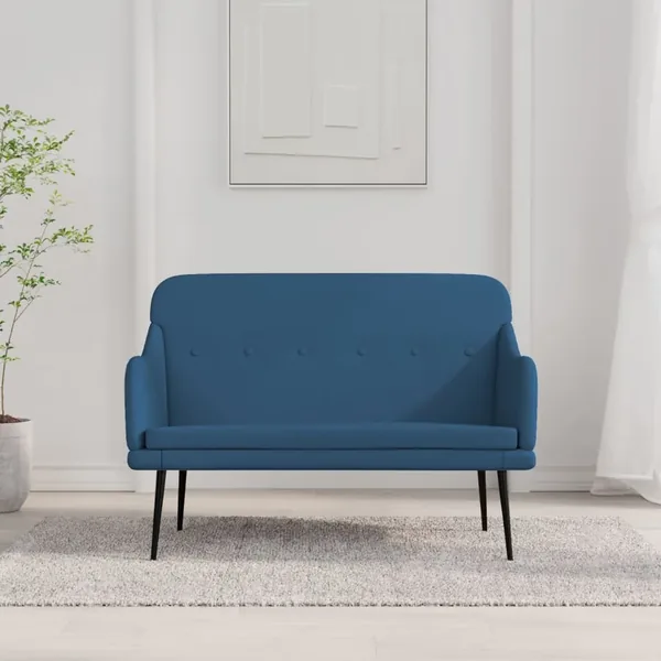 Banc Bleu 110x76x80 cm Tissu