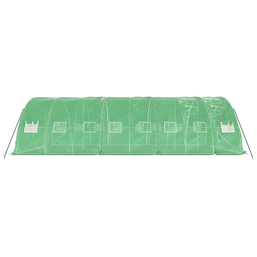 Serre avec cadre en acier vert 40 m² 8x5x2,3 m - 5