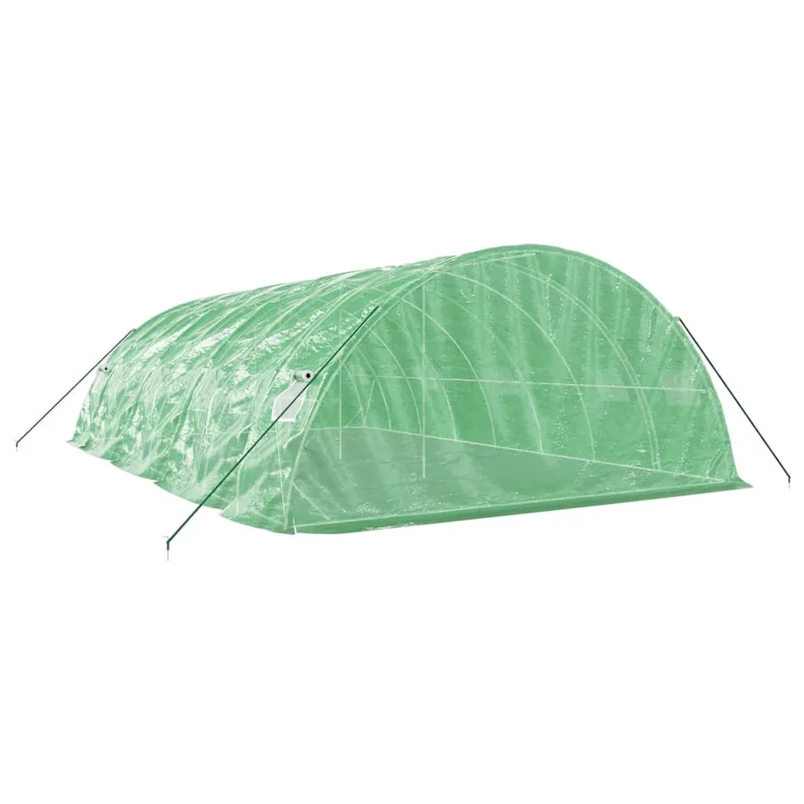 Serre avec cadre en acier vert 40 m² 8x5x2,3 m - 6