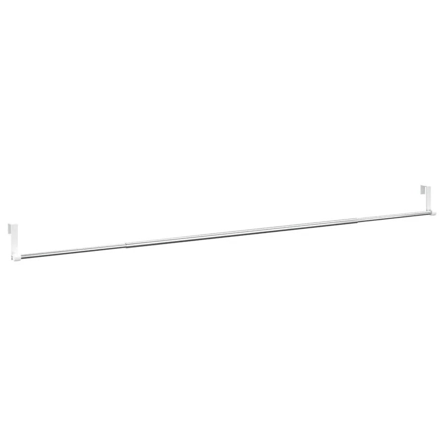 Tringles à rideau 2 pcs blanc et argenté 90-135 cm aluminium - 3