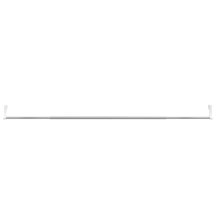 Tringles à rideau 2 pcs blanc et argenté 90-135 cm aluminium - 4