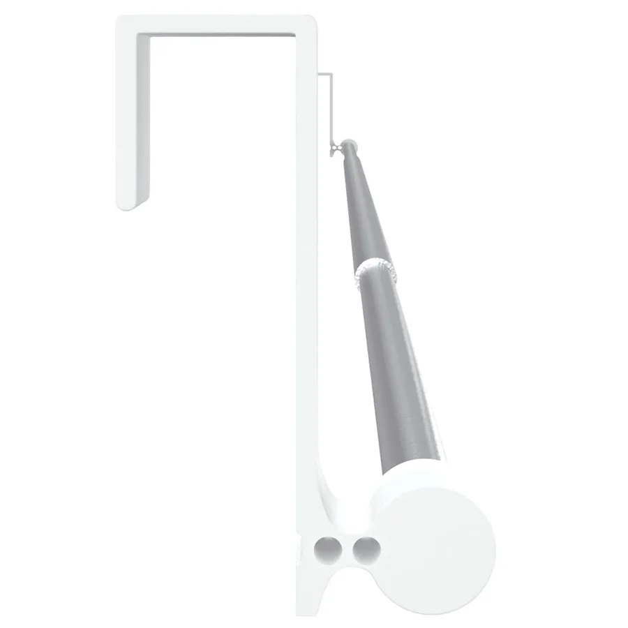 Tringles à rideau 2 pcs blanc et argenté 90-135 cm aluminium - 5