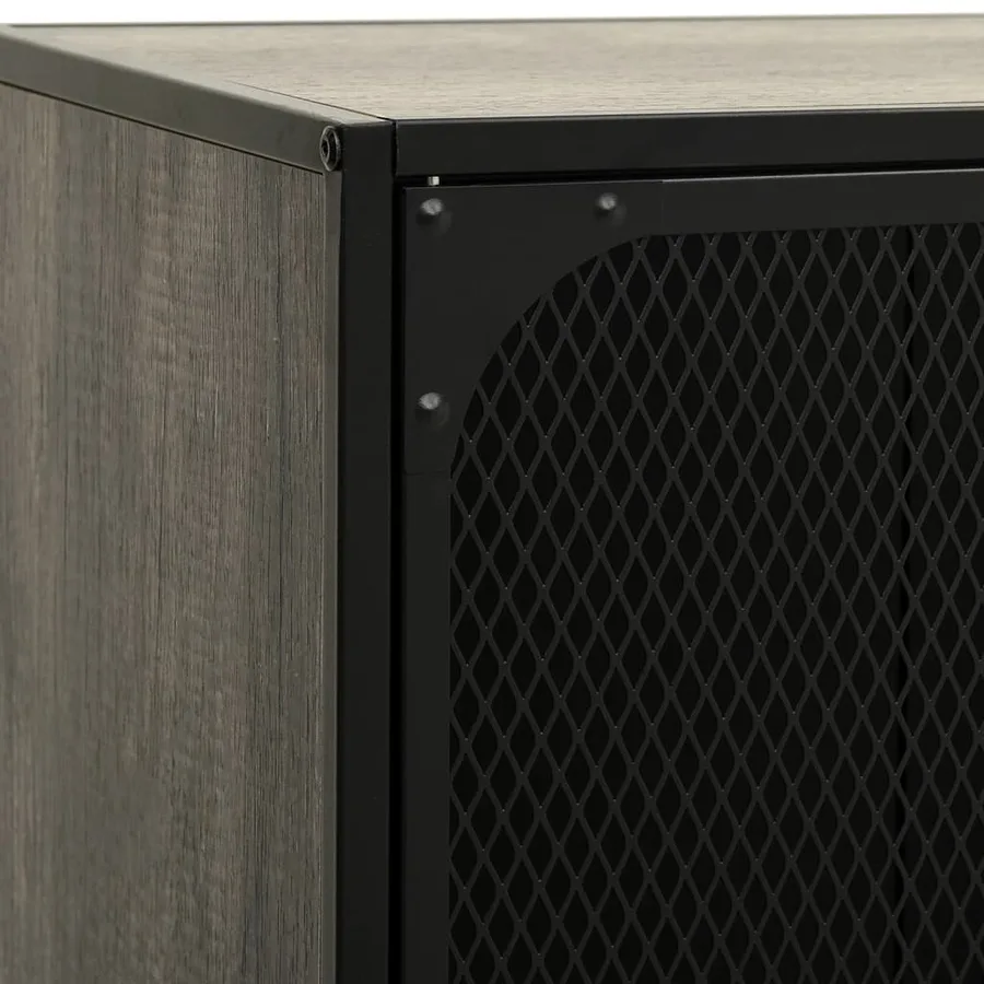 Meuble TV Gris 105x36x47 cm Métal et MDF - 8