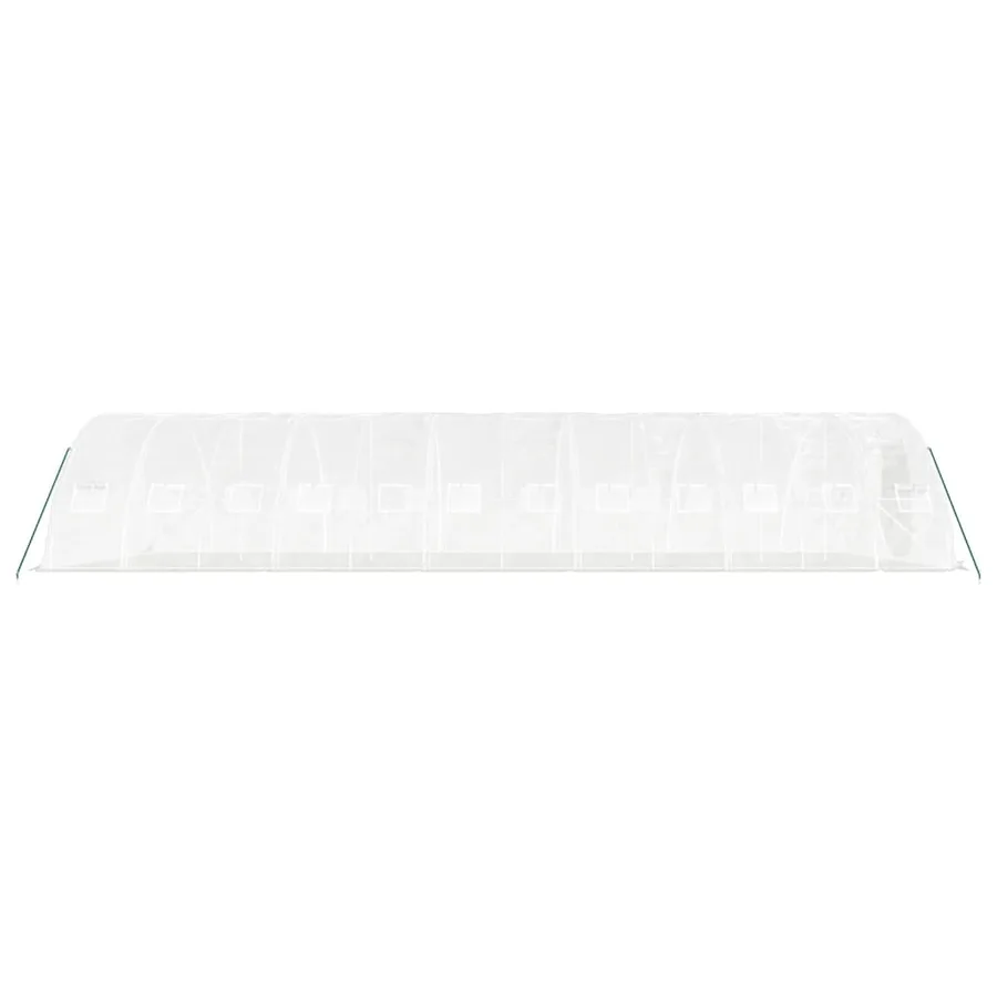 Serre avec cadre en acier blanc 60 m² 12x5x2,3 m - 5