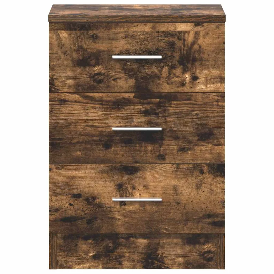 Table de chevet Chêne fumé 38x35x56 cm Bois d'ingénierie - 6