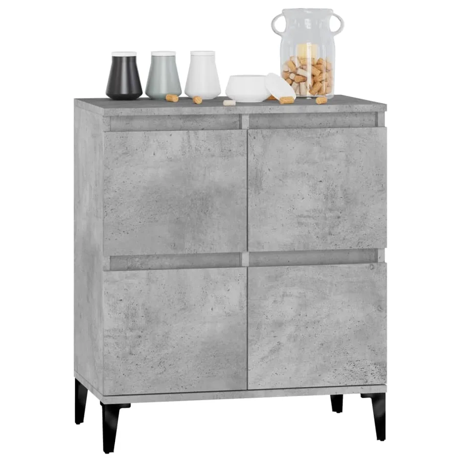 Buffet Gris béton 60x35x70 cm Bois d'ingénierie - 4